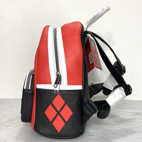 LOUNGEFLY Harley Quinn Backpack Joker Girl GameStop Excl 30th Anniversary NWT - Picture 2 of 10